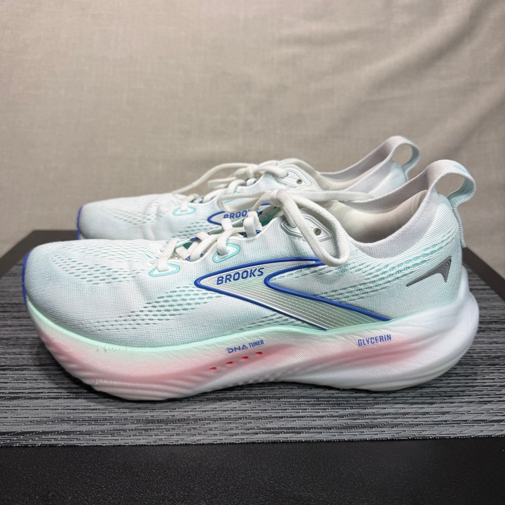 Brooks Glycerin 22 Running Shoes - Womens 9 - White Blue 1204341B110